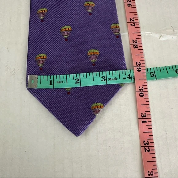Robert Talbott Tie Hot Air Balloon EXTRA LONG Best of Class Purple Green Silk